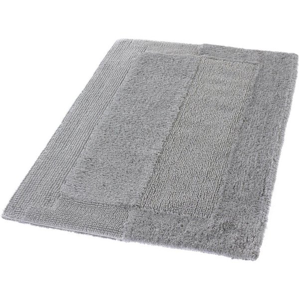 Kleine Wolke Badematte Havanna, Badvorleger, Badezimmer Teppich, Höhe 16 mm, fußbodenheizungsgeeignet, Baumwolle, rechteckig, Badteppich, Uni Farben, Hoch-Tief 