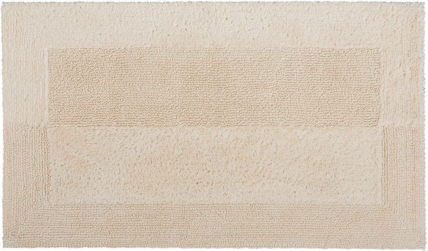 Kleine Wolke Badematte Havanna, Badvorleger, Badezimmer Teppich, Höhe 16 mm, fußbodenheizungsgeeignet, Baumwolle, rechteckig, Badteppich, Uni Farben, Hoch-Tief  – Bild 2 von 5