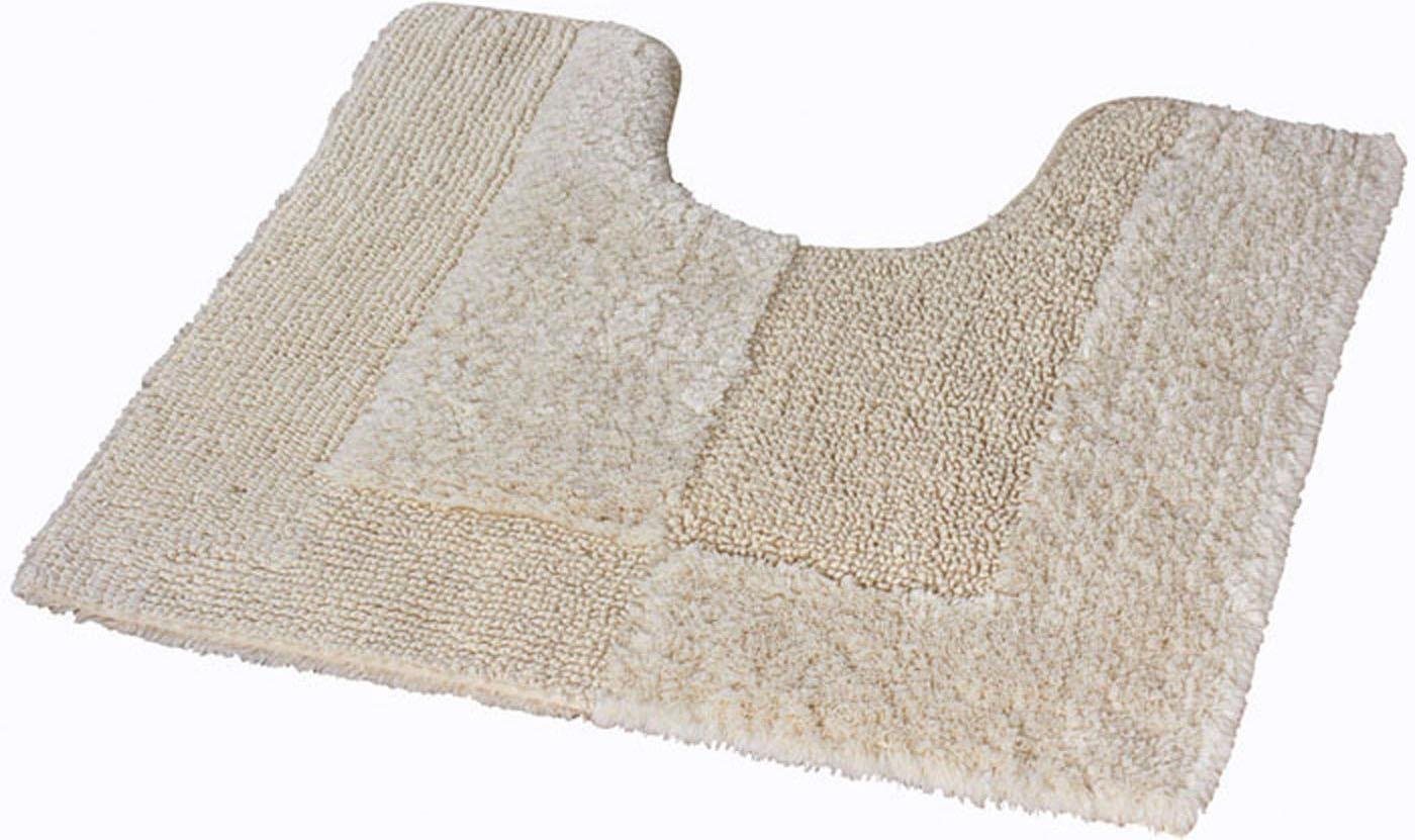 Kleine Wolke Badematte Havanna, Badvorleger, Badezimmer Teppich, Höhe 16 mm, fußbodenheizungsgeeignet, Baumwolle, rechteckig, Badteppich, Uni Farben, Hoch-Tief  – Bild 3 von 5