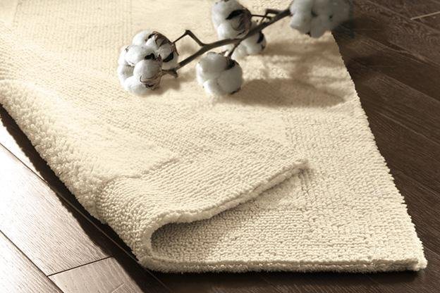 Kleine Wolke Badematte Havanna, Badvorleger, Badezimmer Teppich, Höhe 16 mm, fußbodenheizungsgeeignet, Baumwolle, rechteckig, Badteppich, Uni Farben, Hoch-Tief  – Bild 5 von 5