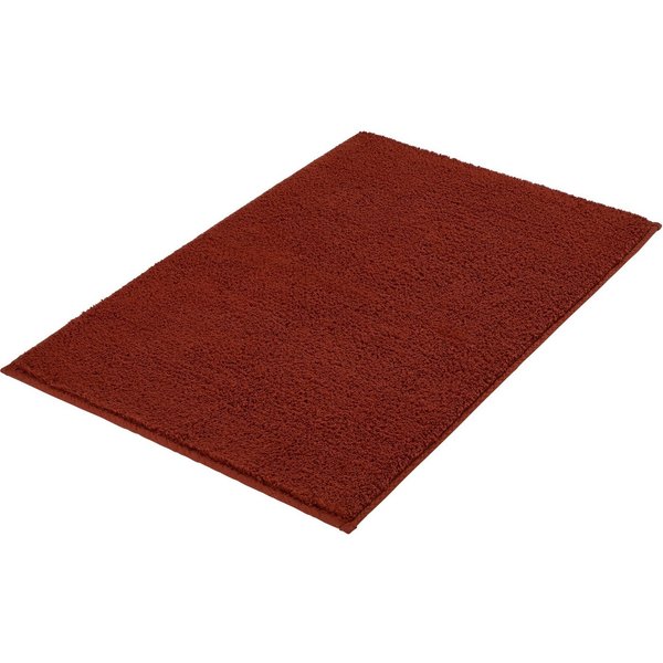 Kleine Wolke Badematte Kansas, Höhe 15 mm, rutschhemmend beschichtet, fußbodenheizungsgeeignet, Baumwolle, rechteckig, Badteppich, Uni Farben, reine Baumwolle, 