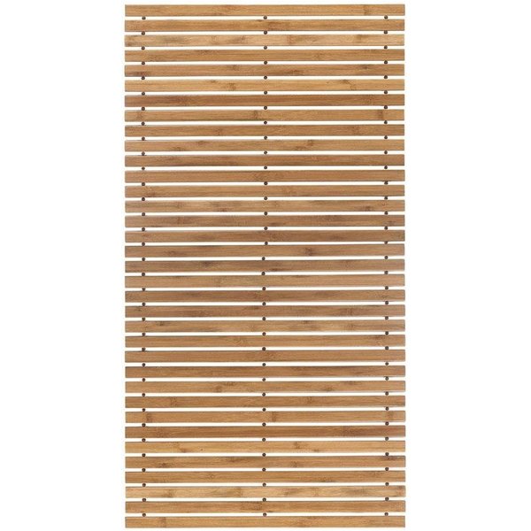 Kleine Wolke Badematte Level Holzmatte, Badvorleger, Höhe 8 mm, rutschhemmend beschichtet, fußbodenheizungsgeeignet, Bambus, rechteckig, 100% Bambus