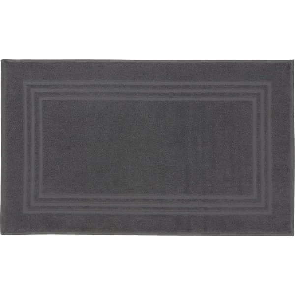 Kleine Wolke Badematte Lodge, Badvorleger, Höhe 80 mm, beidseitig nutzbar, Baumwolle, rechteckig, Badteppich, Frottier-Qualität, Uni Farben, mit Bordüre