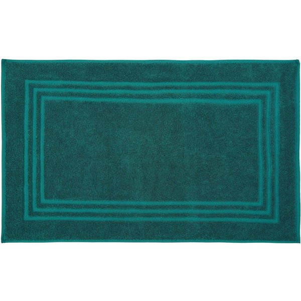 Kleine Wolke Badematte Lodge, Badvorleger, Höhe 80 mm, beidseitig nutzbar, Baumwolle, rechteckig, Badteppich, Frottier-Qualität, Uni Farben, mit Bordüre