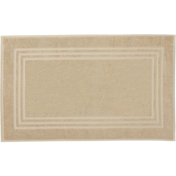 Kleine Wolke Badematte Lodge, Badvorleger, Höhe 80 mm, beidseitig nutzbar, Baumwolle, rechteckig, Badteppich, Frottier-Qualität, Uni Farben, mit Bordüre