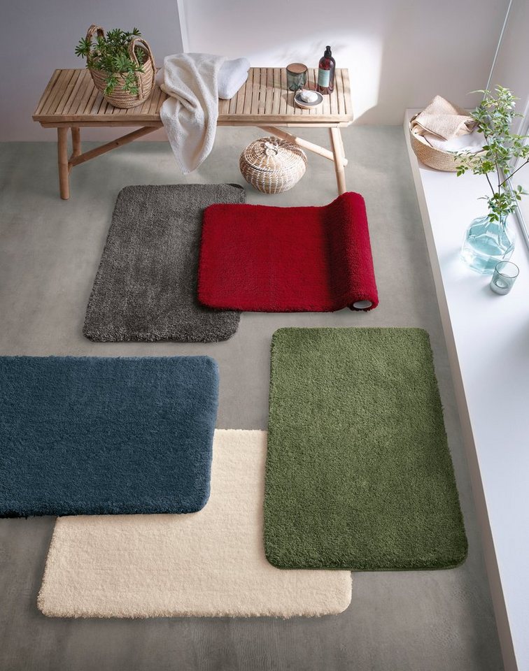 Kleine Wolke Badematte Marco, Badvorleger, Badezimmer Teppich, Höhe 20 mm, rutschhemmend beschichtet, fußbodenheizungsgeeignet, Polyester, rechteckig, Badteppic – Bild 2 von 5