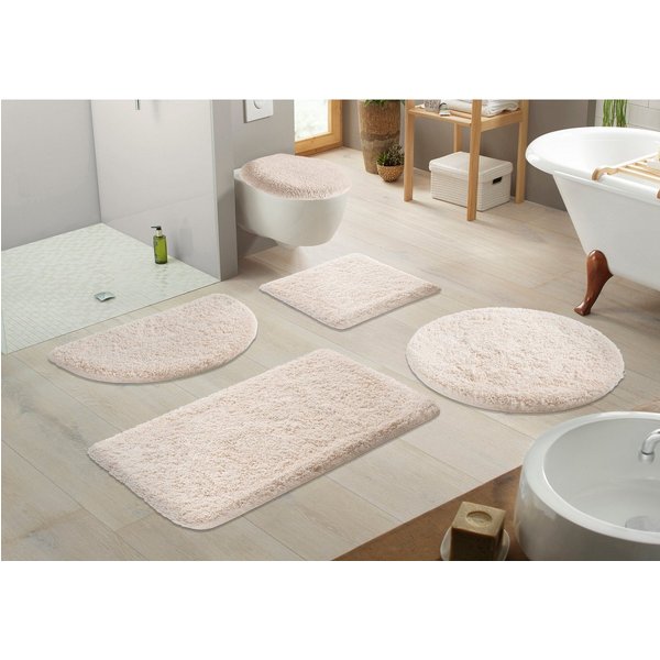 Kleine Wolke Badematte Mellow, Badvorleger, Badezimmer Teppich, Höhe 40 mm, rutschhemmend beschichtet, schnell trocknend, fußbodenheizungsgeeignet, Polyester, r