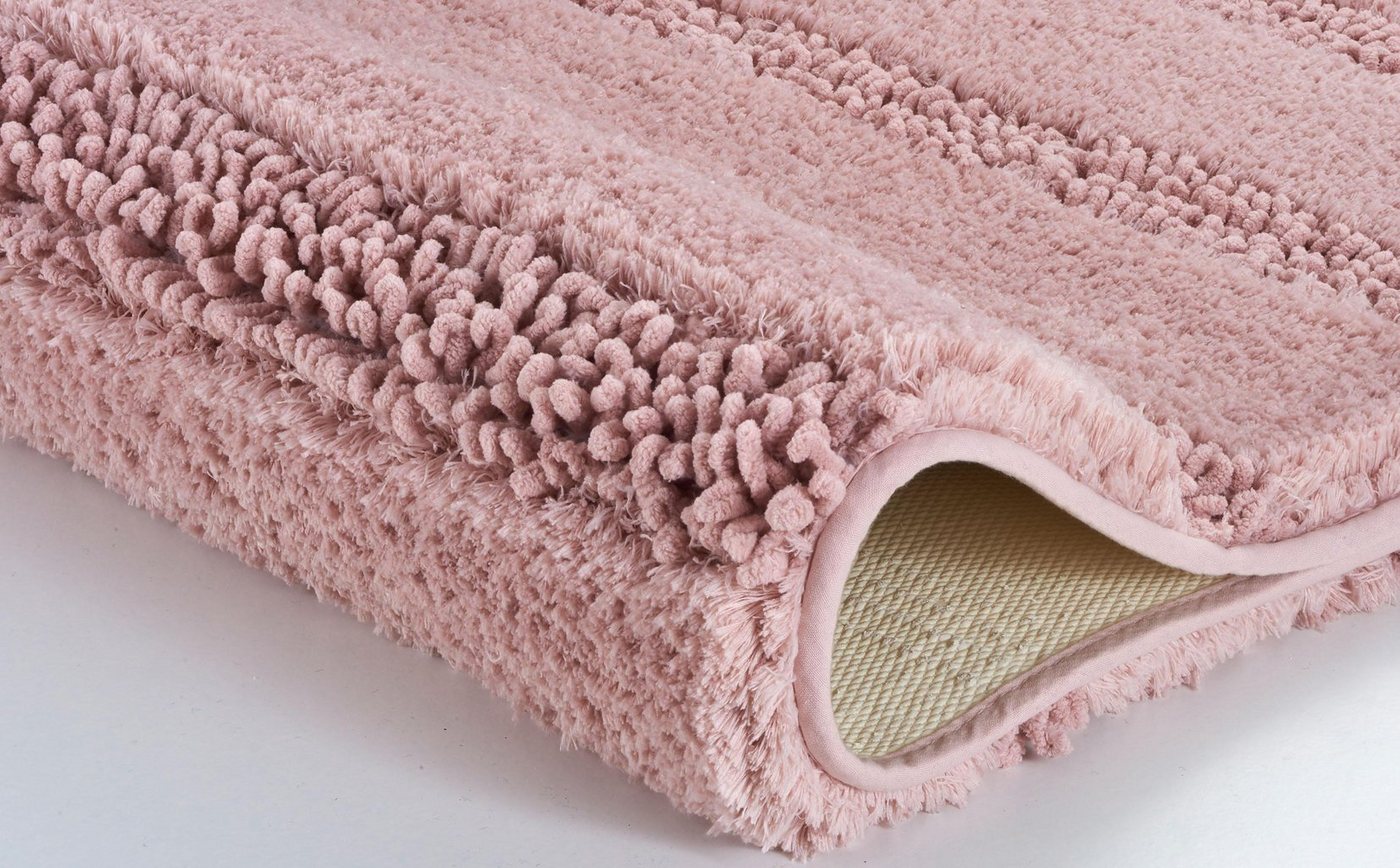 Kleine Wolke Badematte Monrovia, Badvorleger, Badezimmer Teppich, Höhe 23 mm, rutschhemmend beschichtet, fußbodenheizungsgeeignet, Kunstfaser, quadratisch, Badt – Bild 4 von 5