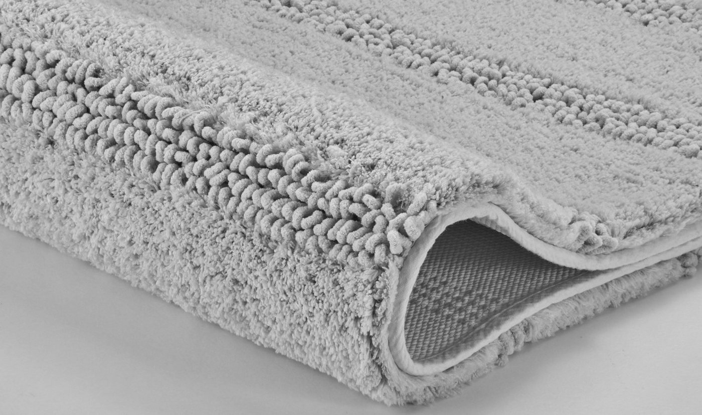 Kleine Wolke Badematte Monrovia, Badvorleger, Badezimmer Teppich, Höhe 23 mm, rutschhemmend beschichtet, fußbodenheizungsgeeignet, Kunstfaser, quadratisch, Badt – Bild 4 von 5