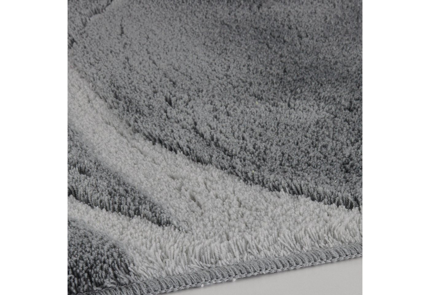 Kleine Wolke Badematte »Mystic«, Badvorleger, Badezimmer Teppich, Höhe 25 mm, rutschhemmend beschichtet, fußbodenheizungsgeeignet, Polyacryl, halbrund, Badteppi – Bild 2 von 3