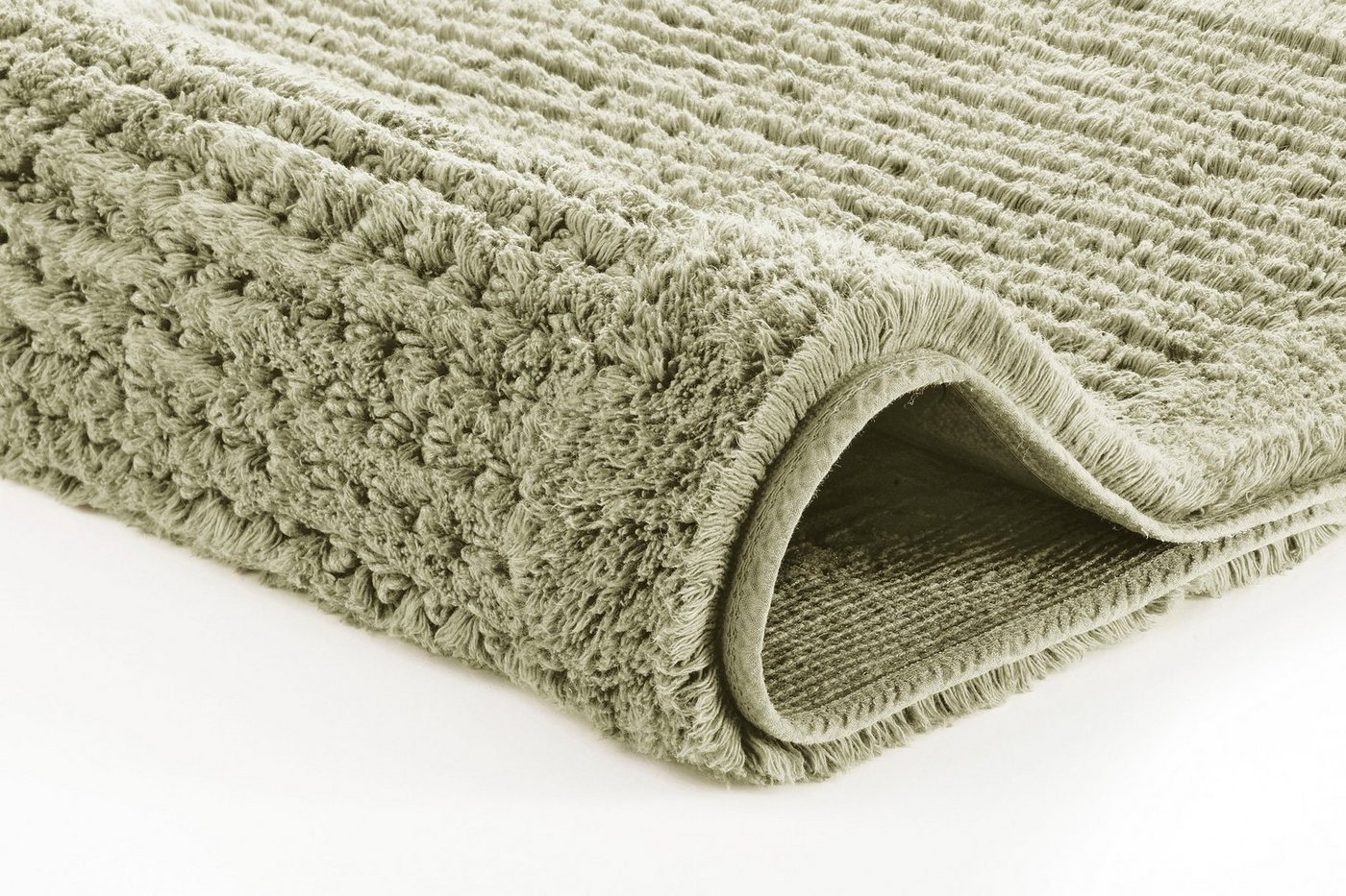 Kleine Wolke Badematte Net, Badvorleger, Badezimmer Teppich, Höhe 17 mm, rutschhemmend beschichtet, fußbodenheizungsgeeignet, Baumwolle, quadratisch, Badteppich – Bild 2 von 3