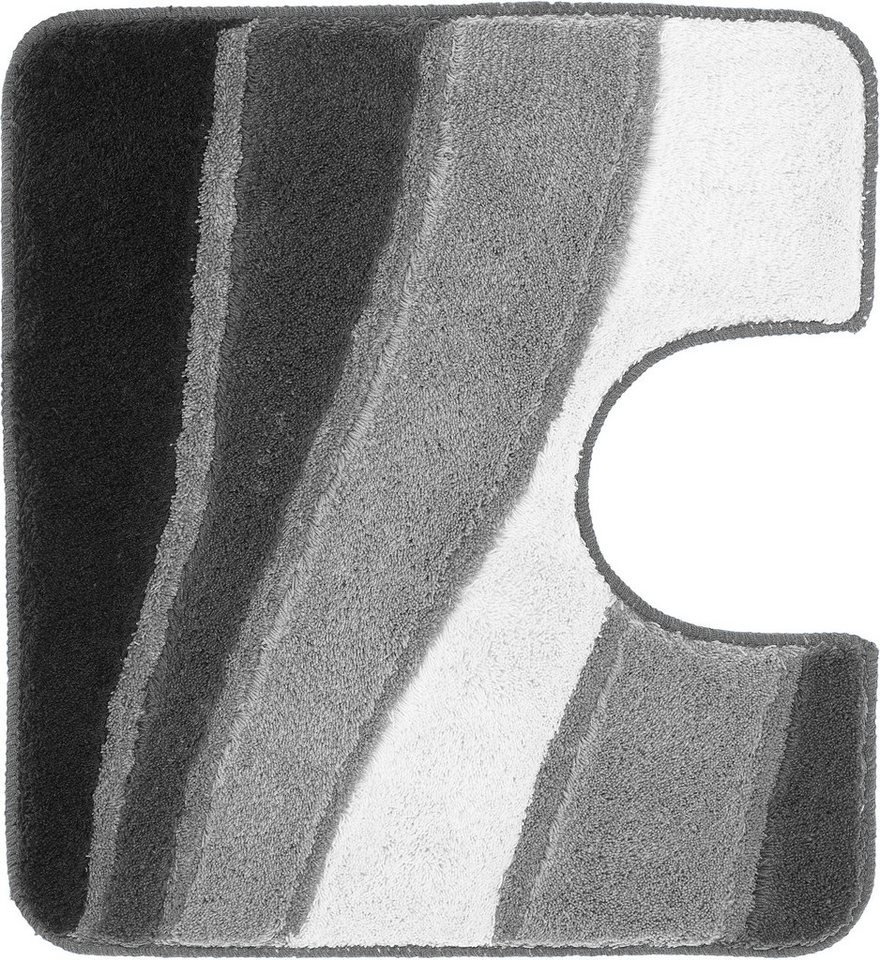 Kleine Wolke Badematte Ocean, Badvorleger, Badezimmer Teppich, Höhe 21 mm, rutschhemmend beschichtet, fußbodenheizungsgeeignet, Kunstfaser, Badteppich, Wellen D – Bild 2 von 3