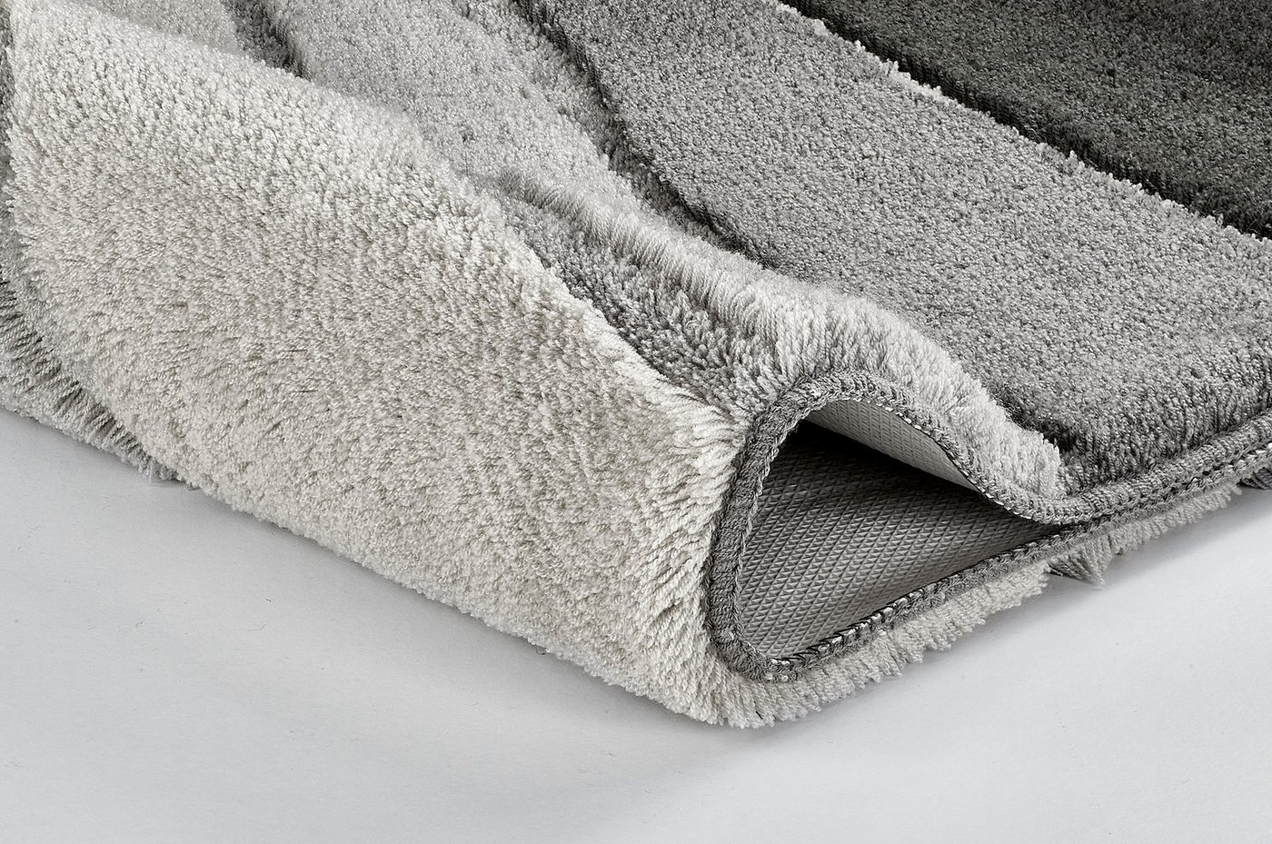 Kleine Wolke Badematte Ocean, Badvorleger, Badezimmer Teppich, Höhe 21 mm, rutschhemmend beschichtet, fußbodenheizungsgeeignet, Kunstfaser, Badteppich, Wellen D – Bild 3 von 3