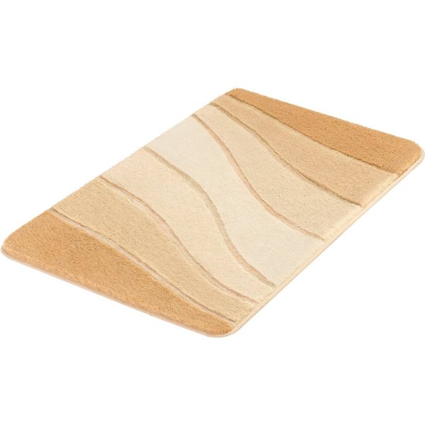 Kleine Wolke Badematte Ocean, Badvorleger, Badezimmer Teppich, Höhe 21 mm, rutschhemmend beschichtet, fußbodenheizungsgeeignet, Kunstfaser, Badteppich, Wellen D