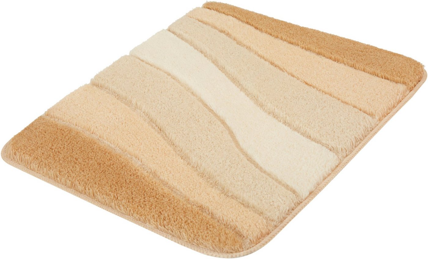 Kleine Wolke Badematte Ocean, Badvorleger, Badezimmer Teppich, Höhe 21 mm, rutschhemmend beschichtet, fußbodenheizungsgeeignet, Kunstfaser, Badteppich, Wellen D – Bild 2 von 5