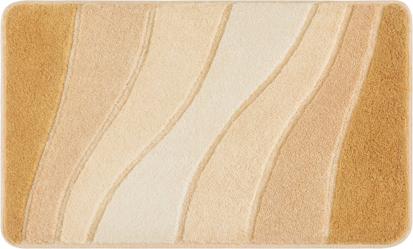 Kleine Wolke Badematte Ocean, Badvorleger, Badezimmer Teppich, Höhe 21 mm, rutschhemmend beschichtet, fußbodenheizungsgeeignet, Kunstfaser, Badteppich, Wellen D – Bild 4 von 5