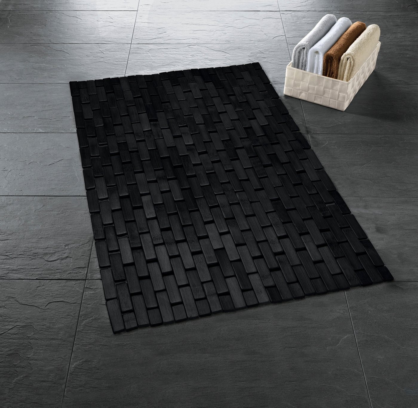 Kleine Wolke Badematte Palito, Badvorleger, Höhe 5 mm, Bambus, Holz, rechteckig, Holzmatte, 100% Bambus, 50x70 cm – Bild 2 von 5