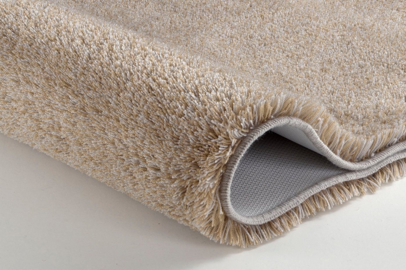Kleine Wolke Badematte RELAX, Badvorleger, Badezimmer Teppich, Höhe 30 mm, rutschhemmend beschichtet, fußbodenheizungsgeeignet, Polyacryl, rund, Badteppich, mel – Bild 4 von 5