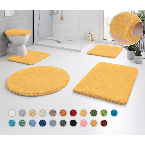 Kleine Wolke Badematte RELAX, Badvorleger, Badezimmer Teppich, Höhe 30 mm, rutschhemmend beschichtet, fußbodenheizungsgeeignet, Polyacryl, rechteckig, Badteppic