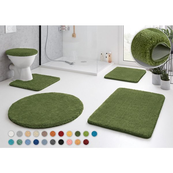 Kleine Wolke Badematte RELAX, Badvorleger, Badezimmer Teppich, Höhe 30 mm, rutschhemmend beschichtet, fußbodenheizungsgeeignet, Polyacryl, rechteckig, Badteppic