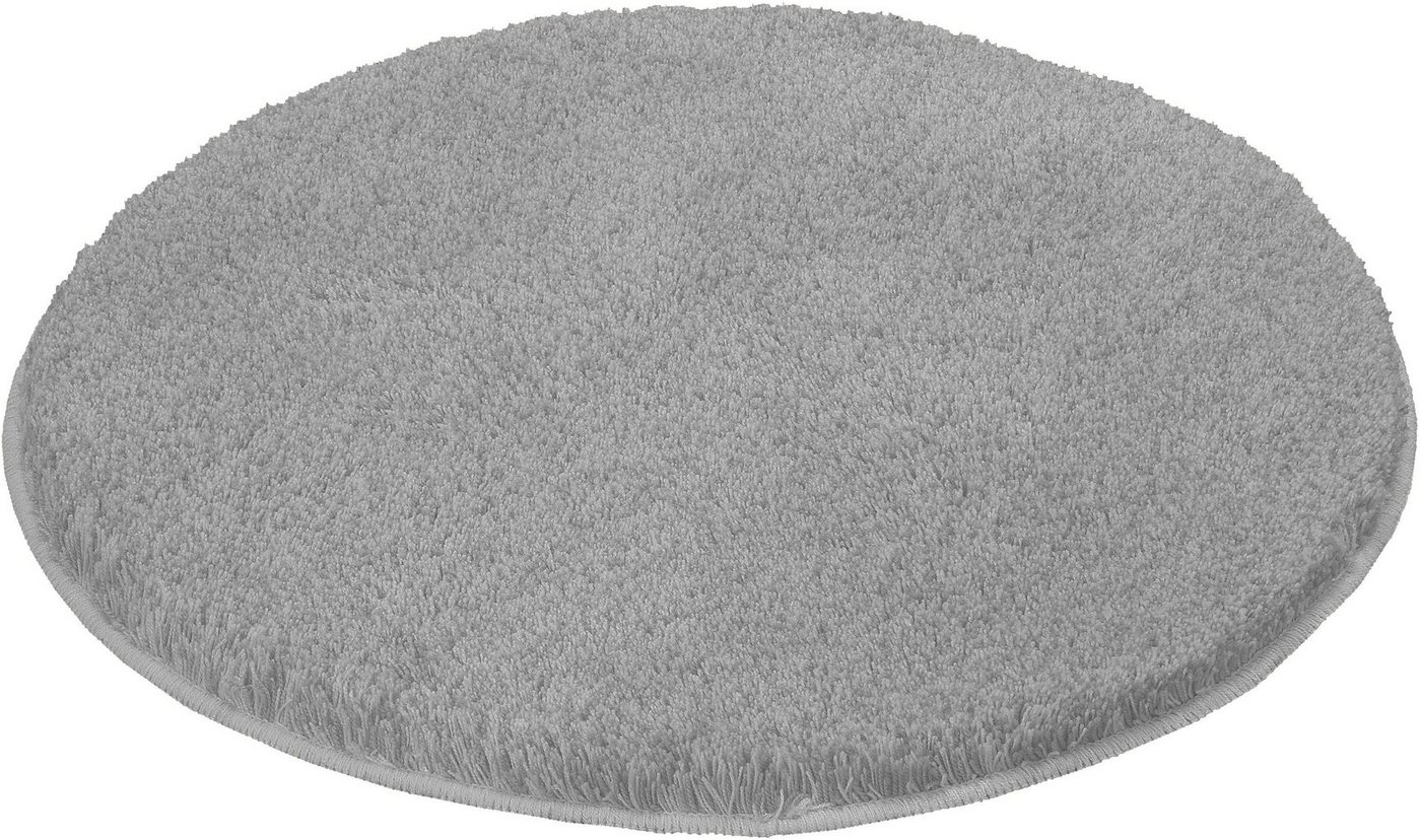 Kleine Wolke Badematte RELAX, Badvorleger, Badezimmer Teppich, Höhe 30 mm, rutschhemmend beschichtet, fußbodenheizungsgeeignet, Polyacryl, rund, Badteppich, mel – Bild 2 von 5