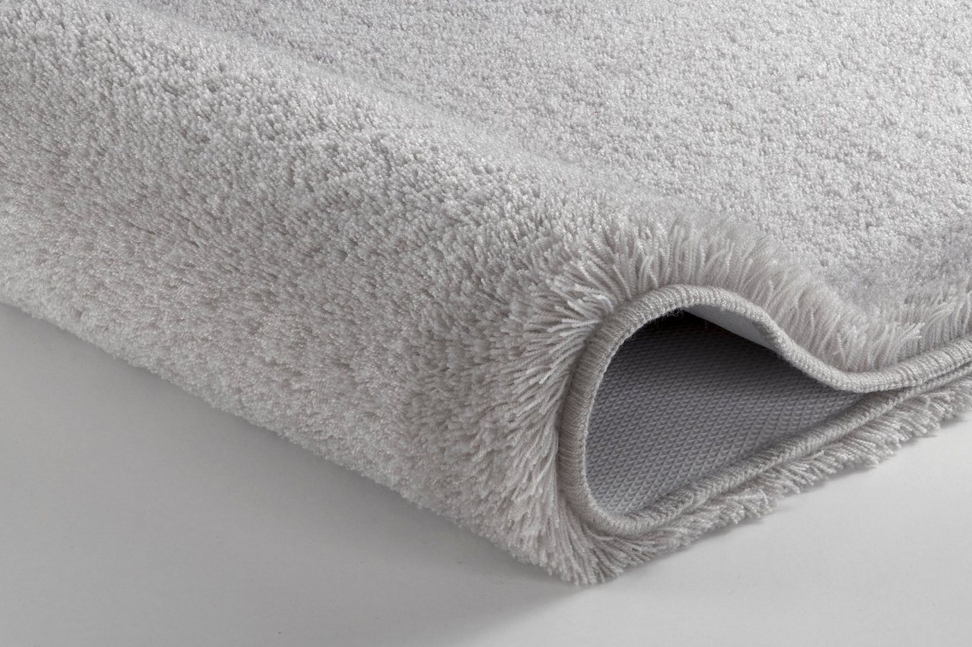 Kleine Wolke Badematte RELAX, Badvorleger, Badezimmer Teppich, Höhe 30 mm, rutschhemmend beschichtet, fußbodenheizungsgeeignet, Polyacryl, rund, Badteppich, mel – Bild 4 von 5