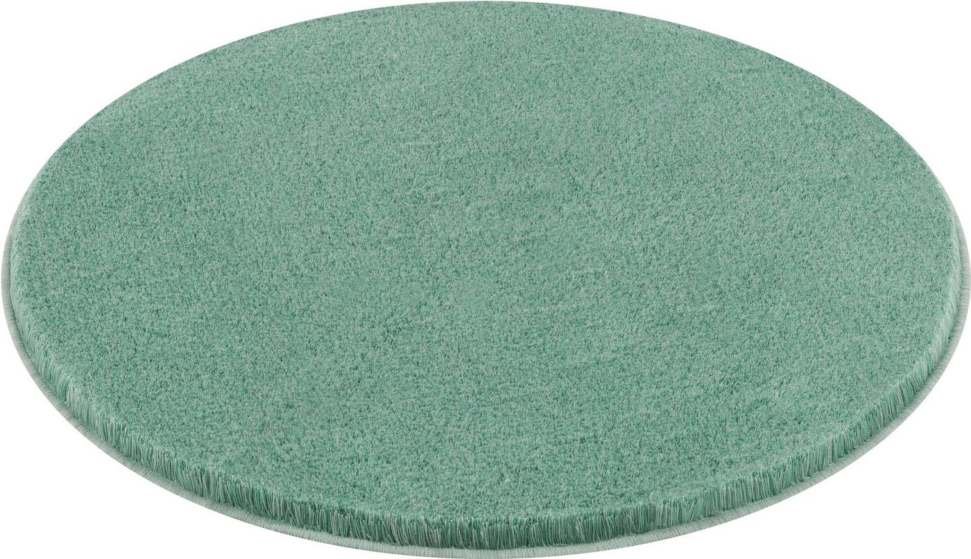 Kleine Wolke Badematte RELAX, Badvorleger, Badezimmer Teppich, Höhe 30 mm, rutschhemmend beschichtet, fußbodenheizungsgeeignet, Polyacryl, rund, Badteppich, mel – Bild 2 von 5