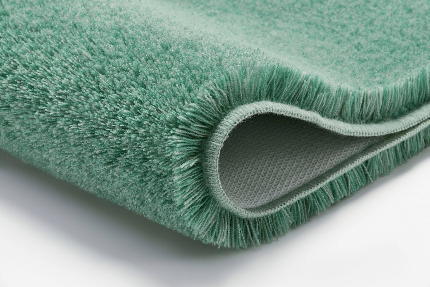 Kleine Wolke Badematte RELAX, Badvorleger, Badezimmer Teppich, Höhe 30 mm, rutschhemmend beschichtet, fußbodenheizungsgeeignet, Polyacryl, rund, Badteppich, mel – Bild 4 von 5