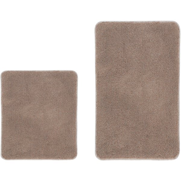 Kleine Wolke Badematte RELAX, Badvorleger, Badezimmer Teppich, Höhe 30 mm, rutschhemmend beschichtet, fußbodenheizungsgeeignet, Polyacryl, rechteckig, 2er-Set 5