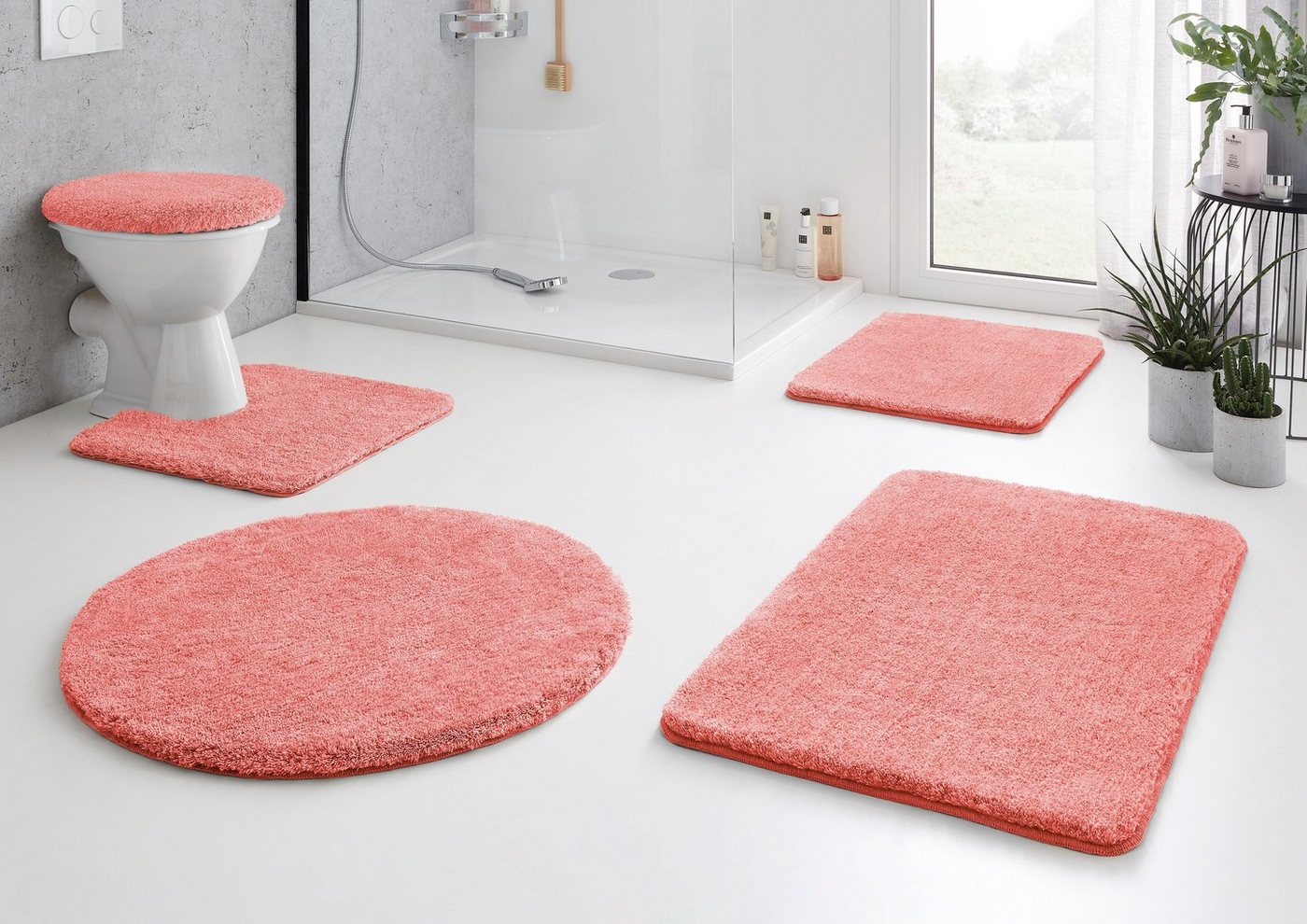 Kleine Wolke Badematte RELAX, Badvorleger, Badezimmer Teppich, Höhe 30 mm, rutschhemmend beschichtet, fußbodenheizungsgeeignet, Polyacryl, rechteckig, Badteppic – Bild 4 von 5