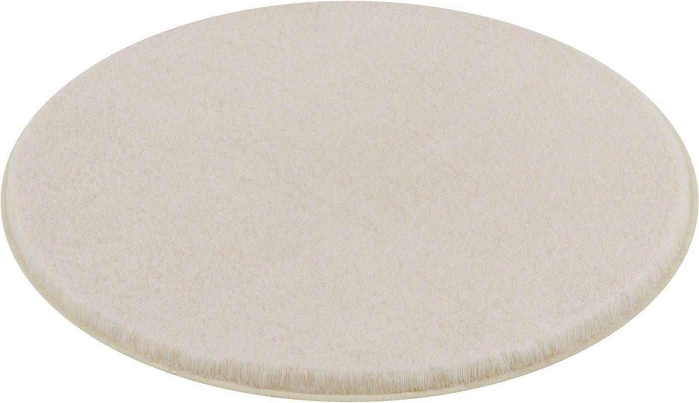 Kleine Wolke Badematte RELAX, Badvorleger, Badezimmer Teppich, Höhe 30 mm, rutschhemmend beschichtet, fußbodenheizungsgeeignet, Polyacryl, rund, Badteppich, mel – Bild 2 von 5