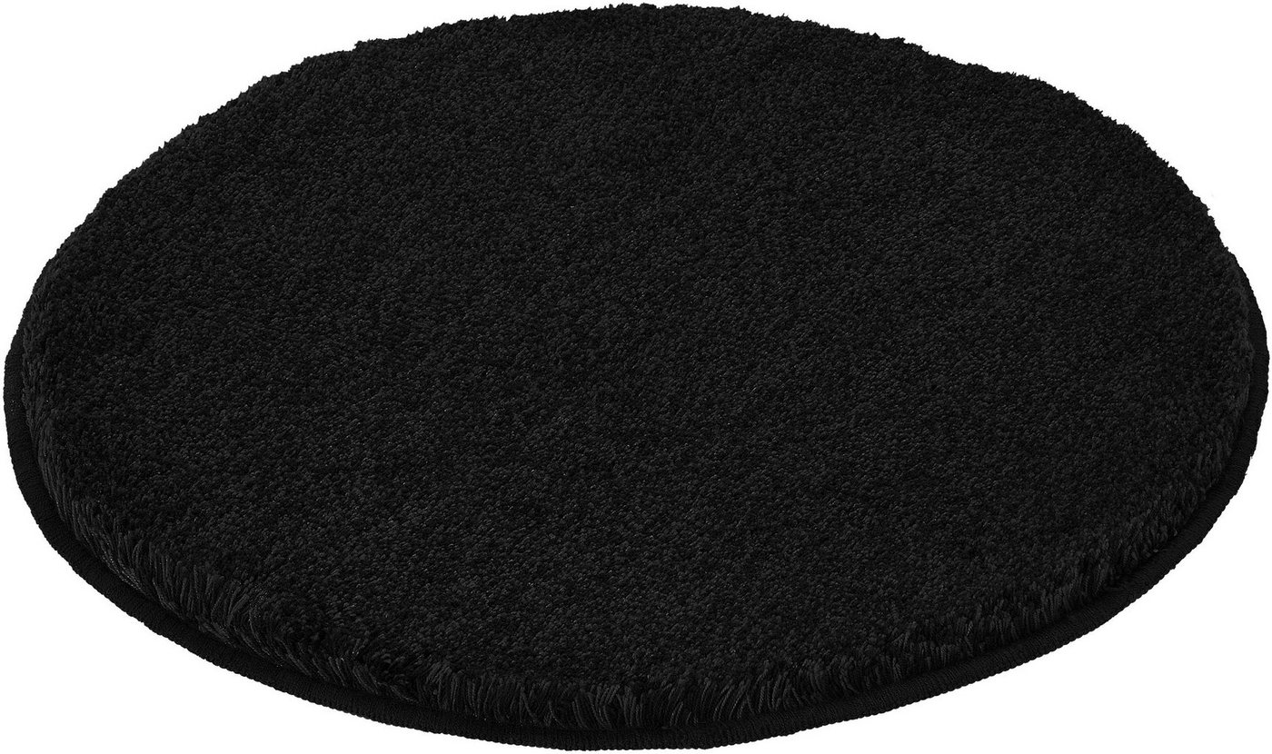 Kleine Wolke Badematte RELAX, Badvorleger, Badezimmer Teppich, Höhe 30 mm, rutschhemmend beschichtet, fußbodenheizungsgeeignet, Polyacryl, rund, Badteppich, mel – Bild 2 von 5