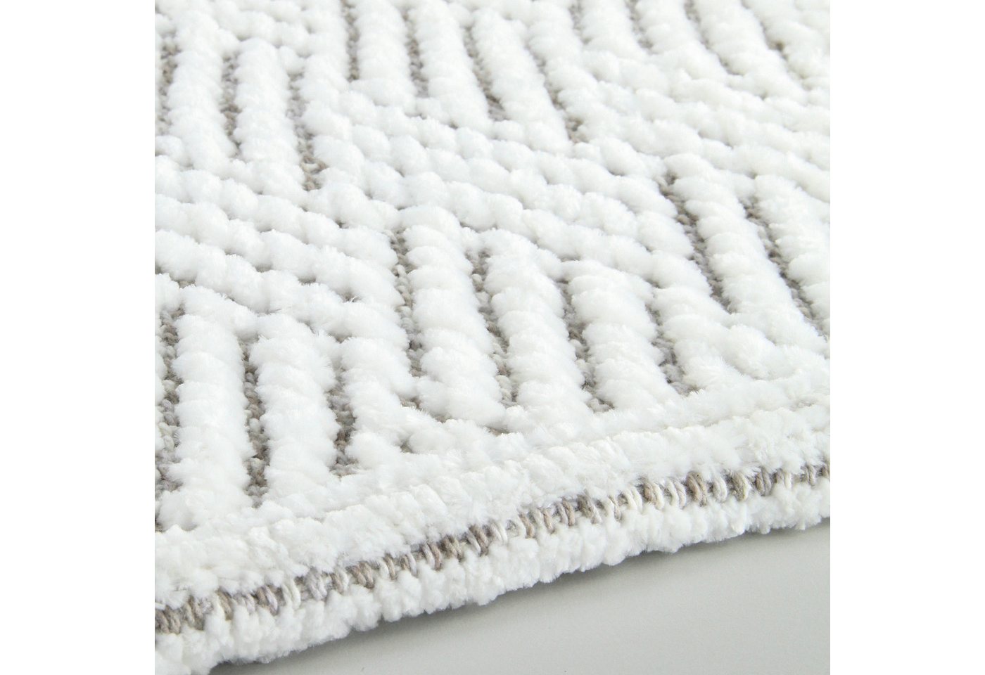 Kleine Wolke Badematte Switch, Badvorleger, Badezimmer Teppich, Höhe 5 mm, beidseitig nutzbar, fußbodenheizungsgeeignet, Baumwolle, Polyester, rechteckig, Badte – Bild 3 von 3