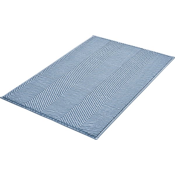 Kleine Wolke Badematte Zigzag, Badvorleger, Badezimmer Teppich, Höhe 10 mm, rutschhemmend beschichtet, fußbodenheizungsgeeignet, Polyester, rechteckig, Badteppi