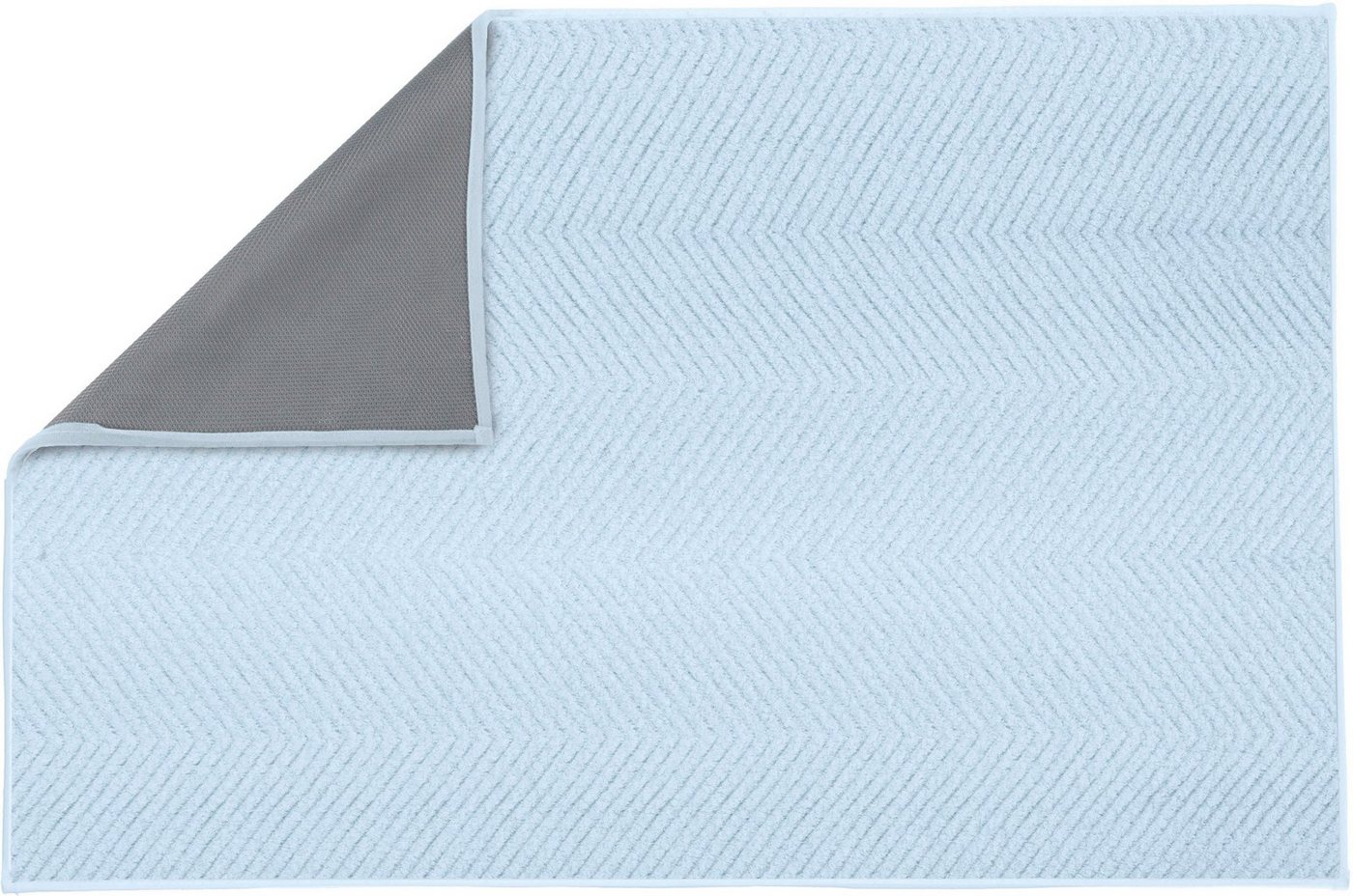 Kleine Wolke Badematte Zigzag, Badvorleger, Badezimmer Teppich, Höhe 10 mm, rutschhemmend beschichtet, fußbodenheizungsgeeignet, Polyester, rechteckig, Badteppi – Bild 4 von 5