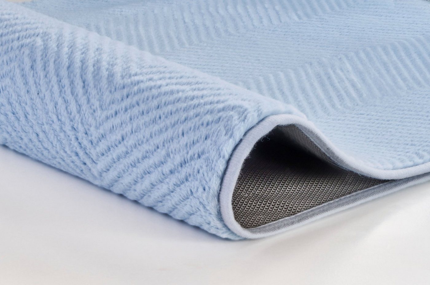 Kleine Wolke Badematte Zigzag, Badvorleger, Badezimmer Teppich, Höhe 10 mm, rutschhemmend beschichtet, fußbodenheizungsgeeignet, Polyester, rechteckig, Badteppi – Bild 5 von 5