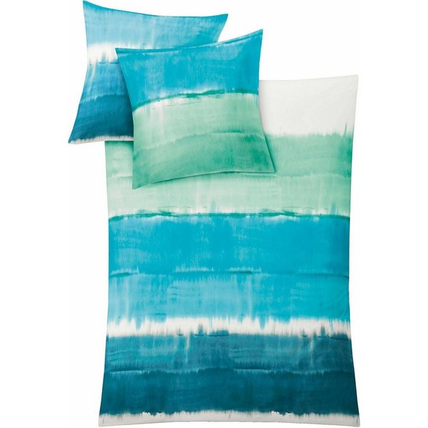 Kleine Wolke Bettwäsche Long Beach, Mako-Satin, 2 teilig, mit breiten Streifen