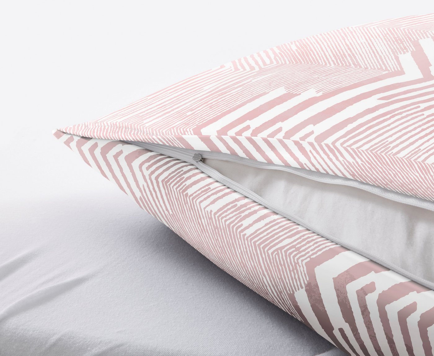 Kleine Wolke Bettwäsche Macra, Mako-Satin, 2 teilig, mit grafischem Print – Bild 3 von 4
