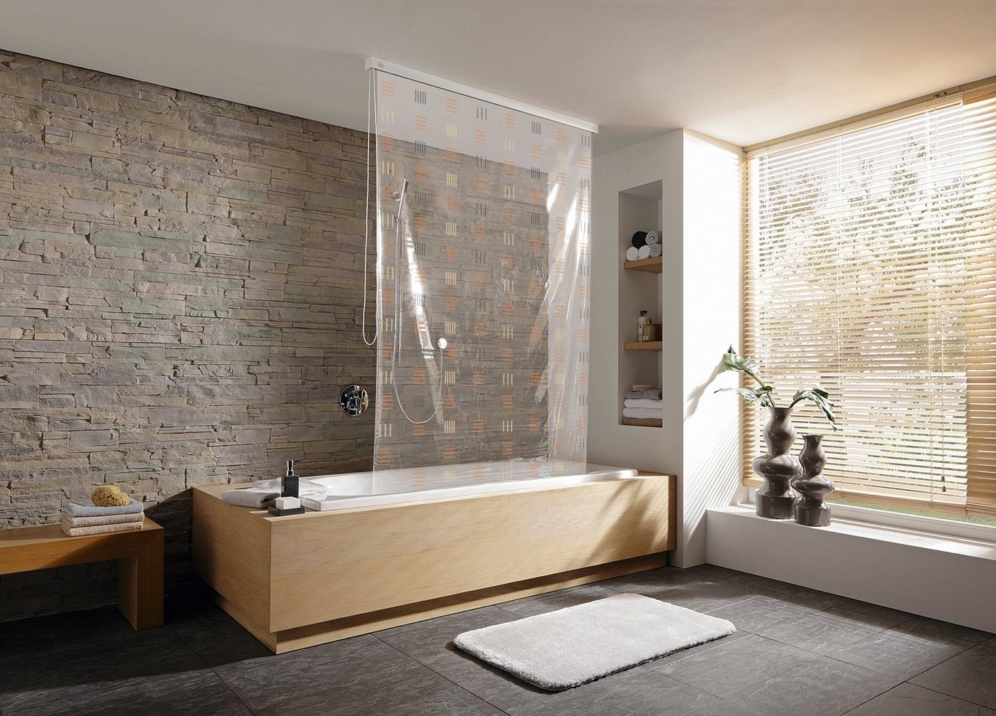 Kleine Wolke Duschrollo Breite 134 cm, ausziehbar, 128 x 240 cm – Bild 2 von 5