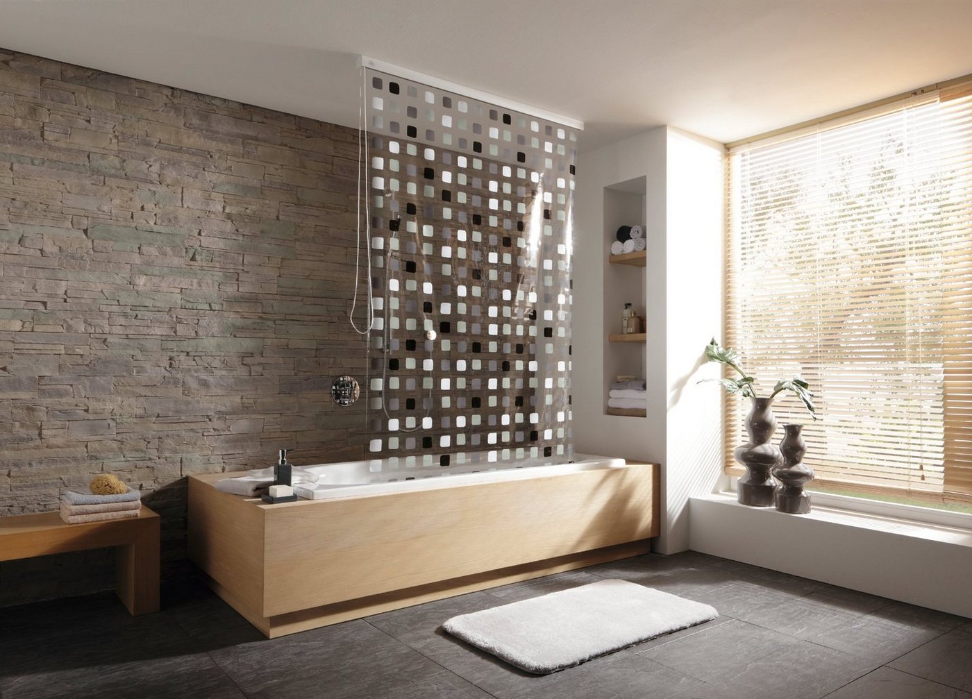 Kleine Wolke Duschrollo Breite 134 cm, ausziehbar, 128 x 240 cm – Bild 2 von 5