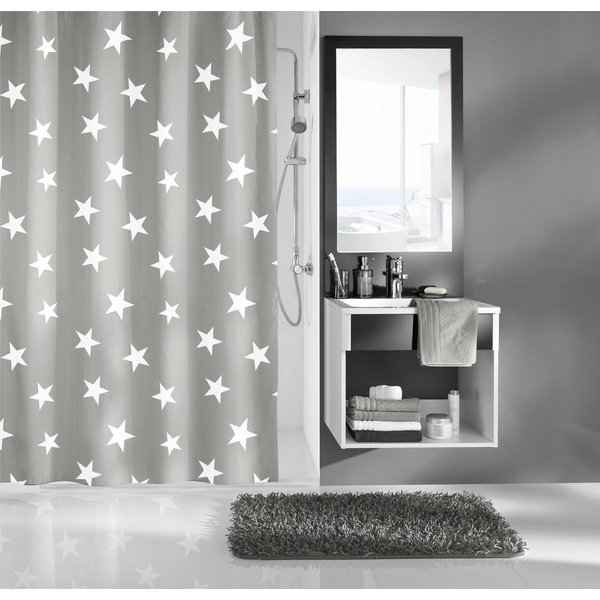 Kleine Wolke Duschvorhang Nova Breite 240 cm (1-tlg), platin