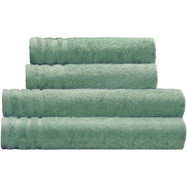 Kleine Wolke Handtuch Set Royal, 4 Stück (2 Handtücher 50/100 cm + 2 Duschtücher 70/140 cm), Frottier (Set, 4-St), Uni Farben, mit Bordüre, weich, in verschiede
