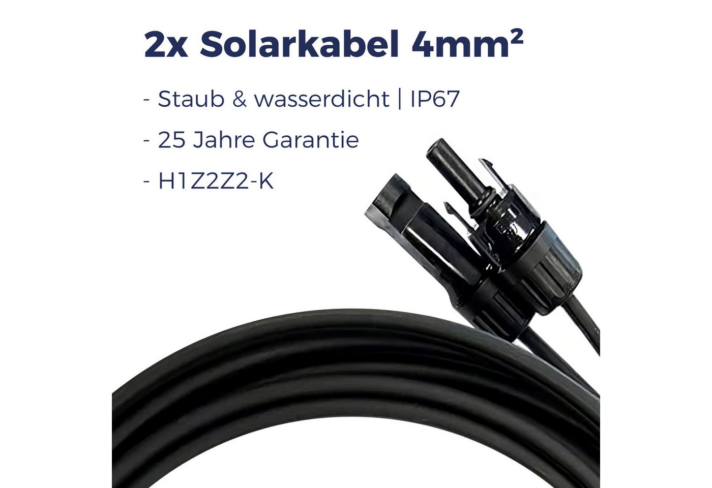 Kleines Kraftwerk Solarkabel, (150 cm), PV Kabel, Solarstecker, Solar Verlängerungskabel – Bild 2 von 5