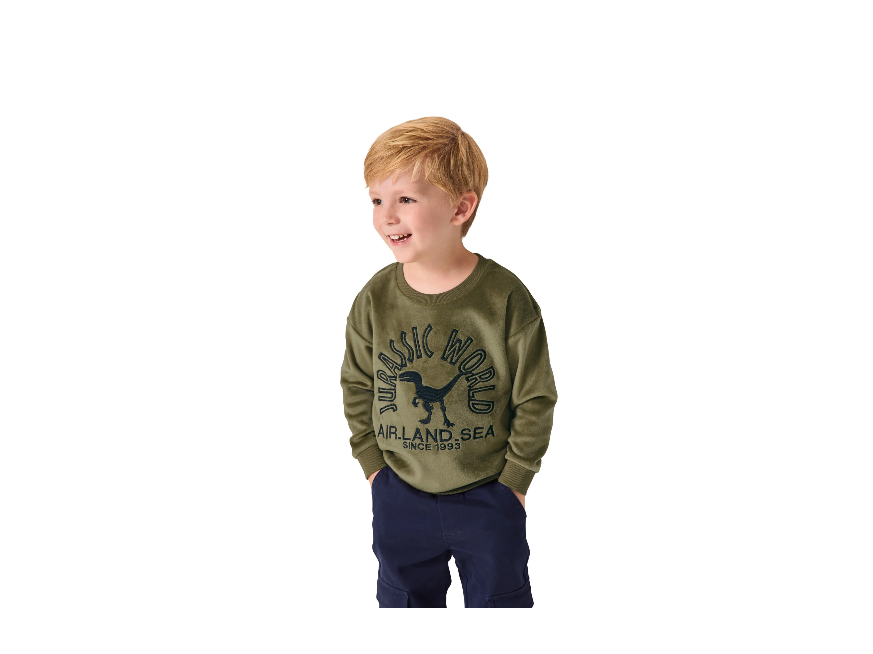 Kleinkinder Jungen Pullover Plüsch (Jurassic World, 98/104) – Bild 2 von 3