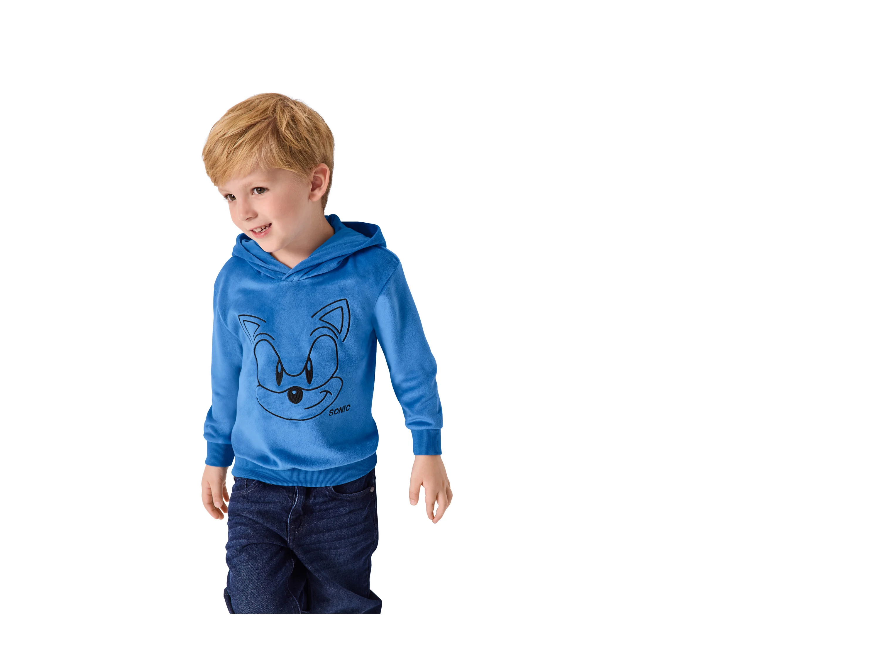 Kleinkinder Jungen Pullover Plüsch (Sonic, 98/104) – Bild 2 von 3