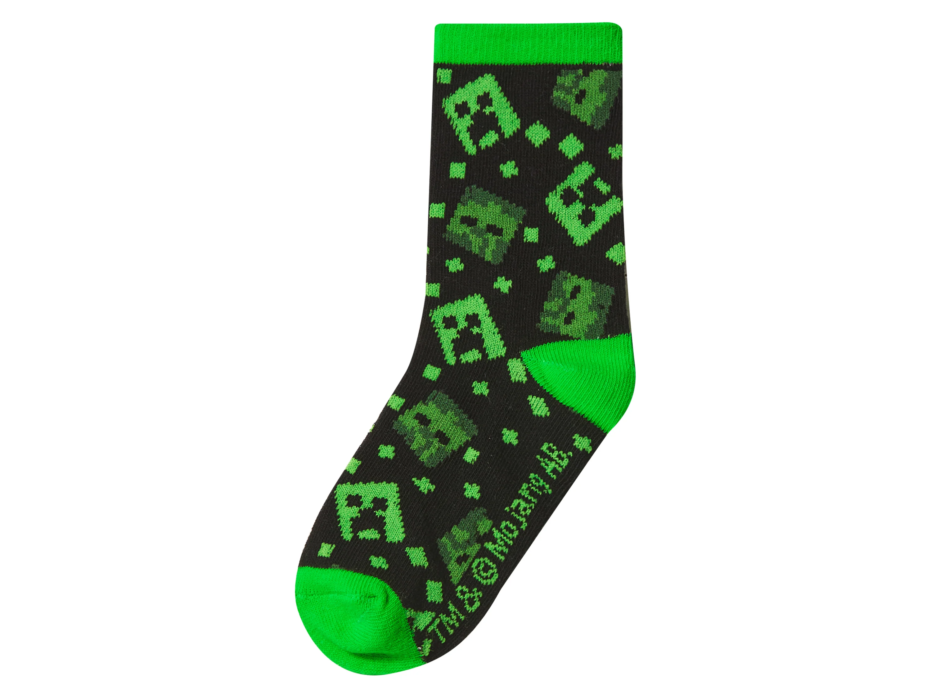Kleinkinder/Kinder Socken, 3 Paar »Minecraft« (petrol/schwarz/grau, 23-26) – Bild 4 von 4