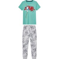 Kleinkinder Pyjama (Grün/Grau, 98/104)