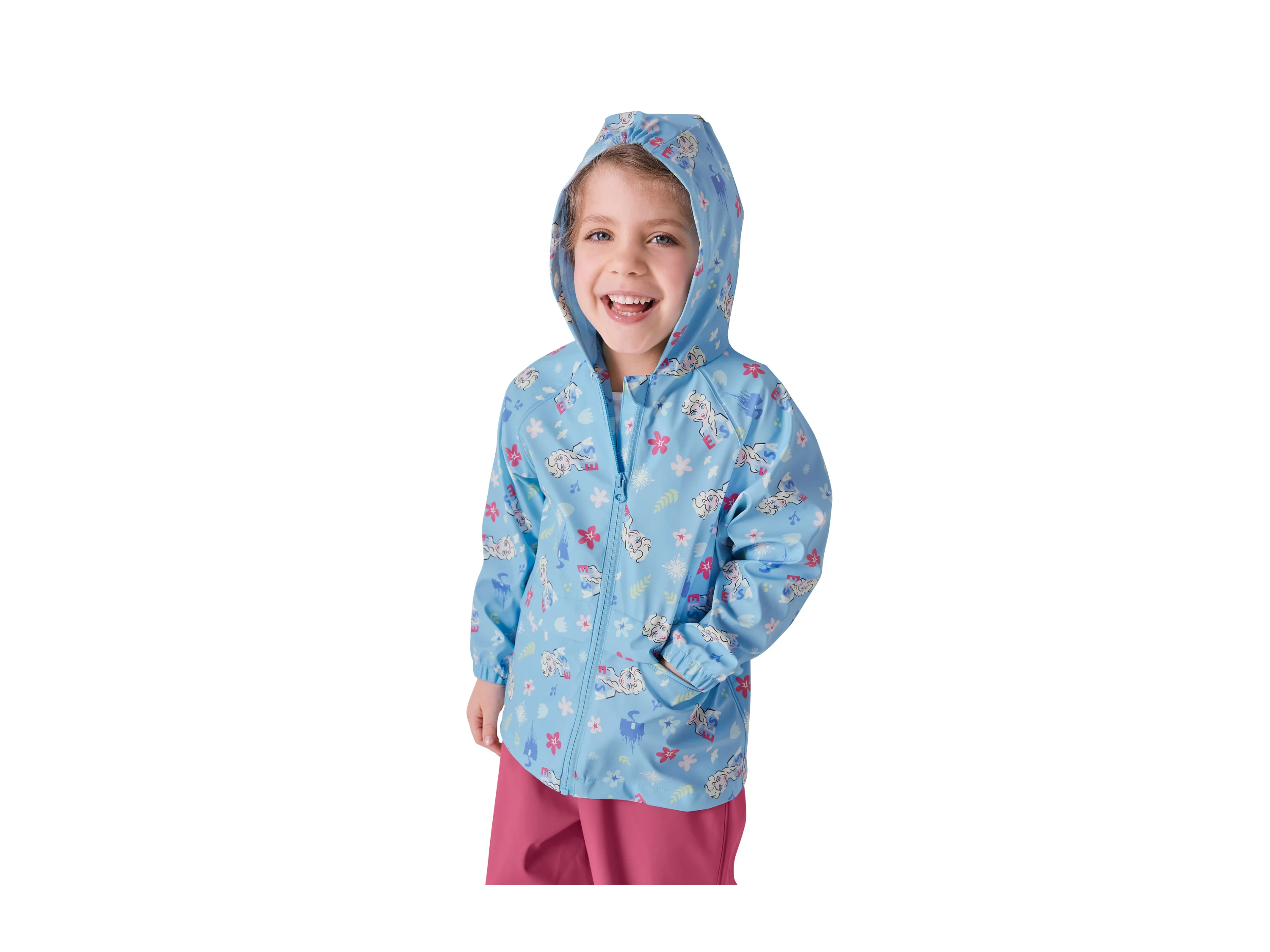 Kleinkinder Regenjacke (Frozen/hellblau, 98/104) – Bild 2 von 3