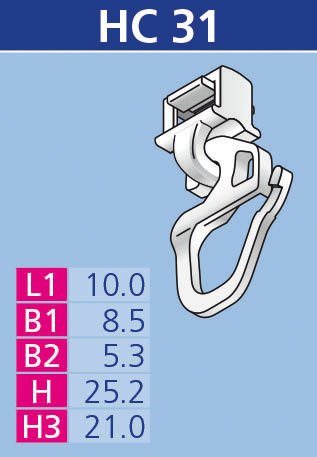 HINNO Klick-Gleiter hinno-clic HC31, Gardinen, Gardinenschienen, Vorhänge, Gardinenleisten, Innenlaufsysteme, Gardinenstangen, (100-St), HINNO Clic-Gleiter – Bild 5 von 5