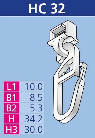 HINNO Klick-Gleiter hinno-clic HC32, Gardinen, Gardinenschienen, Vorhänge, Gardinenleisten, Innenlaufsysteme, Gardinenstangen, (20-St), HINNO Clic-Gleiter – Bild 5 von 5